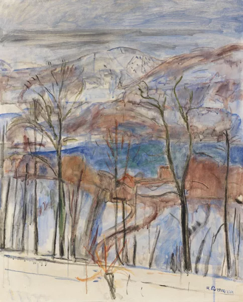 Hans Purrmann — Blick auf Agno im Winter