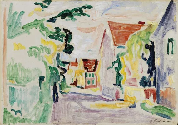 Hans Purrmann — Straßenzug in Langenargen