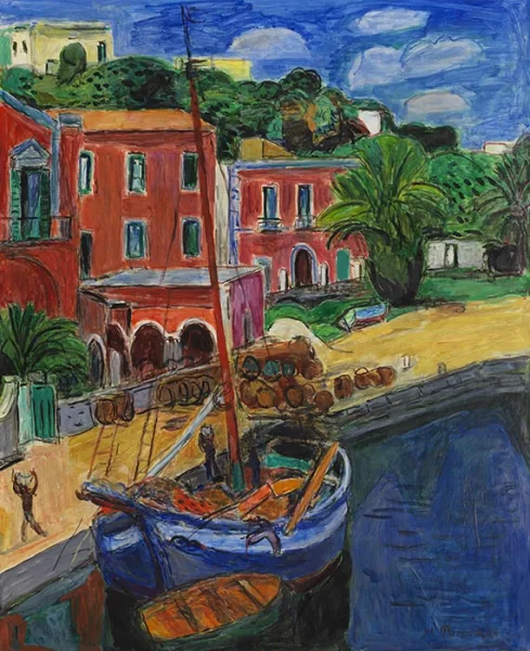 Hans Purrmann — Segelschiff im Hafen von Porto d'Ischia