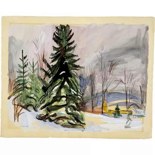 Hans Purrmann — Winterlandschaft - Winterlandschaft in Schreiberhau in Schlesien — Galerie Kornfeld