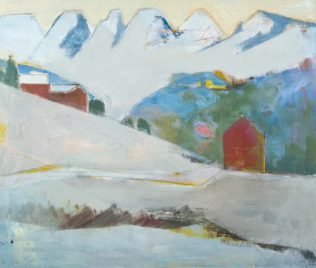 Schneelandschaft mit Churfirsten