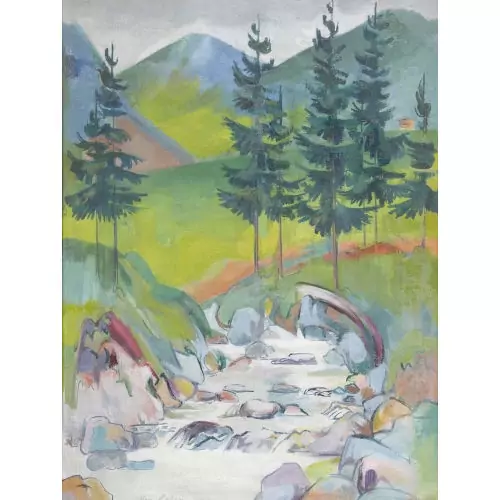 Bachlandschaft im Frühling