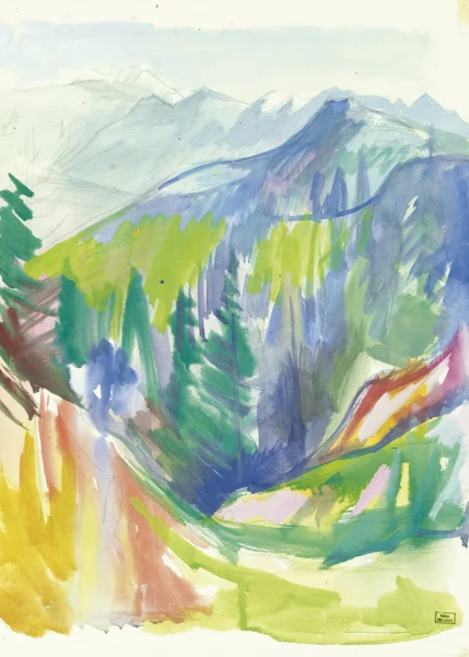 Hans Rohner — BERGLANDSCHAFTEN (SÄNTIS UND SCHAFBERG & BÜNDNER BERGE)MOUNTAIN VIEWS (SÄNTIS AND SCHAFBERG & MOUNTAINS IN GRISONS)