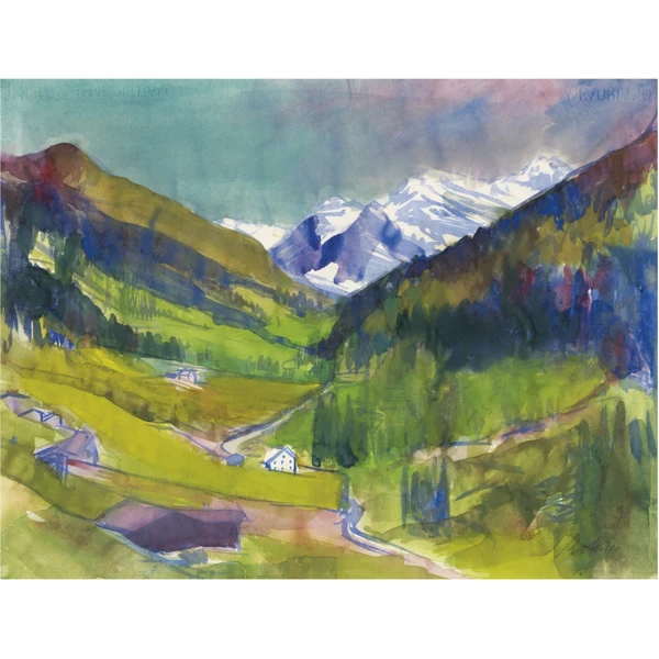 Hans Rohner — SERTIGTALSERTIGTALBÜNDNER DORFVILLAGE IN THE GRISONS