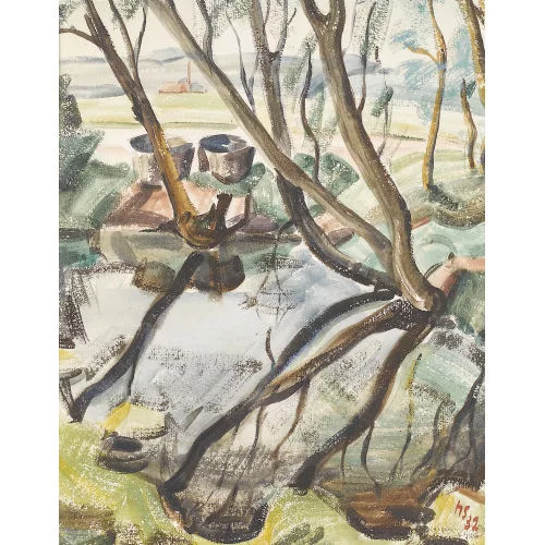 Hans Rudolf Schwarzenbach — Teichlandschaft.