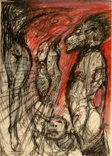 HR Giger — Expanded Drawing, um 1988