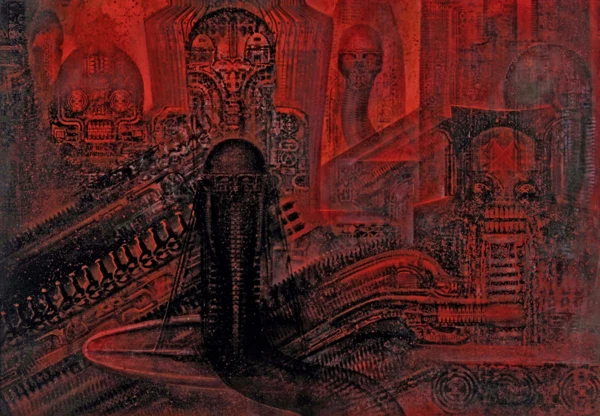 HR Giger — Rote biomechanoide Landschaft, 1981-1983