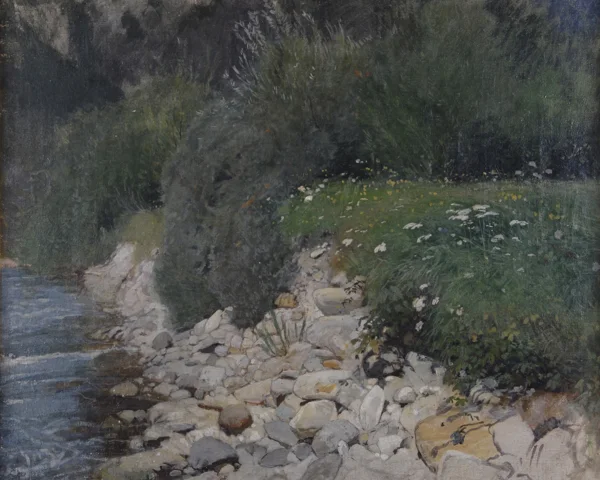 Hans Sandreuter — Uferböschung mit Blumenwiese