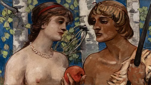 Adam und Eva. Um 1890