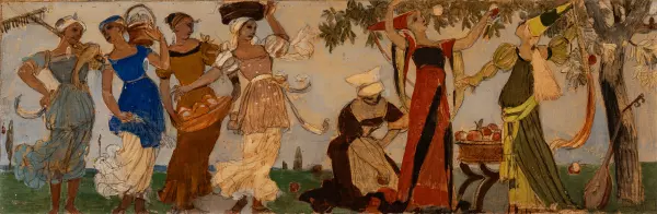 Schmiedenzunft: Entwurf für das Gemälde "Sämann". 1889