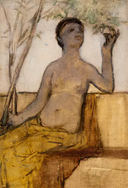 Studie zur sitzenden Figur. Um 1900