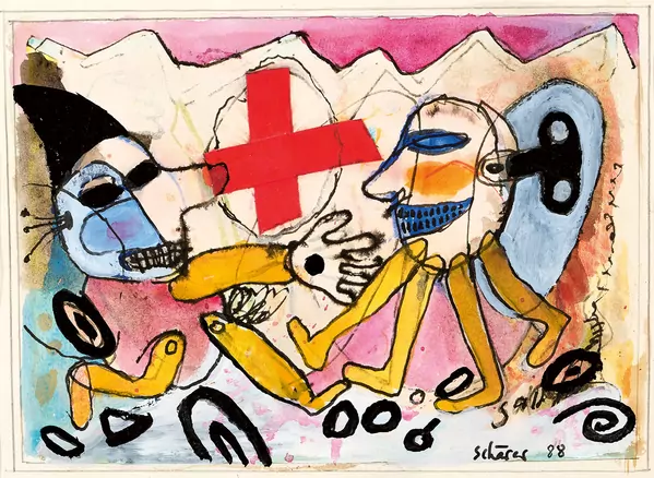 «Defektes Alpenglühen» – 1988 – Hans Schärer