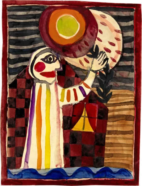 Hans Schärer — Nächtliche Wanderung (Grussbild)