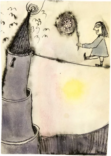 Hans Schärer — Ohne Titel (Grussbild). - Ohne Titel (Postkarte)