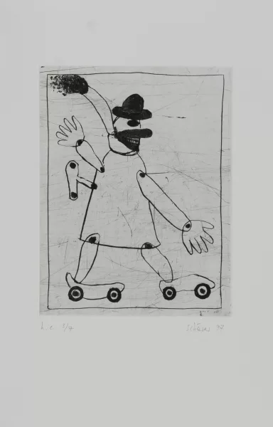 Hans Schärer — 2 Blätter: Ohne Titel, 1979; Ohne Titel, 1997