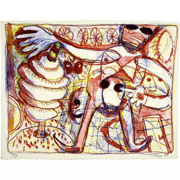 Hans Schärer — Ohne Titel (5 Farbvarianten) — Galerie Kornfeld