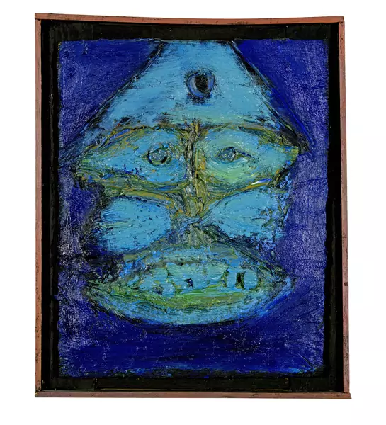 Hans Schärer — Der Geist des blauen Berges - Kopf — Galerie Kornfeld