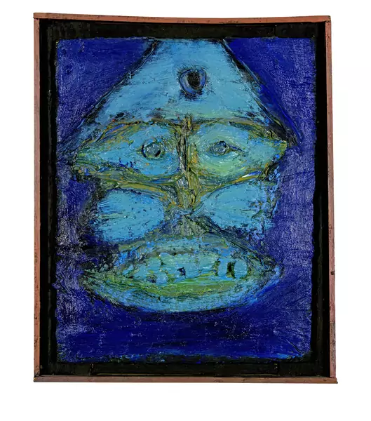 Hans Schärer — Der Geist des blauen Berges - Kopf — Galerie Kornfeld