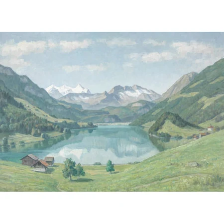 "Lungern-See mit Wetterhorn-Gruppe"
