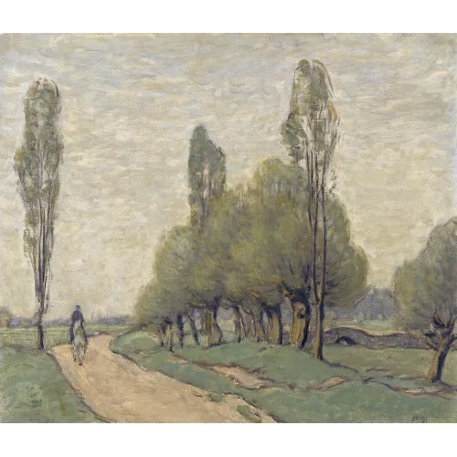 Hans Sturzenegger — Allee mit Reiter auf einem Schimmel.