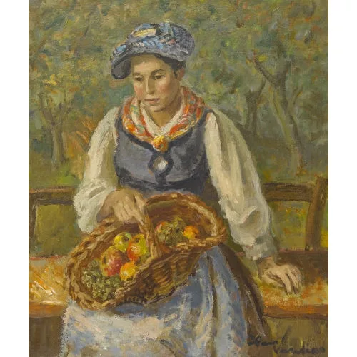 Hans Vautier — "Junge Bäuerin von Evolène (Valais)".