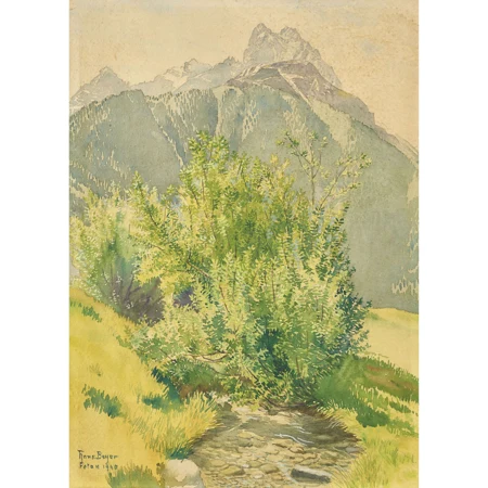 Sommerlicher Weg bei Ftan im Engadin