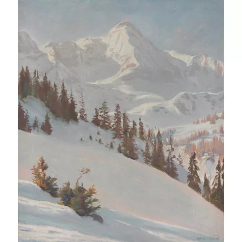 Hans Widmer — Blick auf die Eigernordwand im Winter.