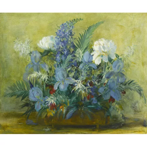 Hans Zaugg — Stillleben mit Schwertlilien.