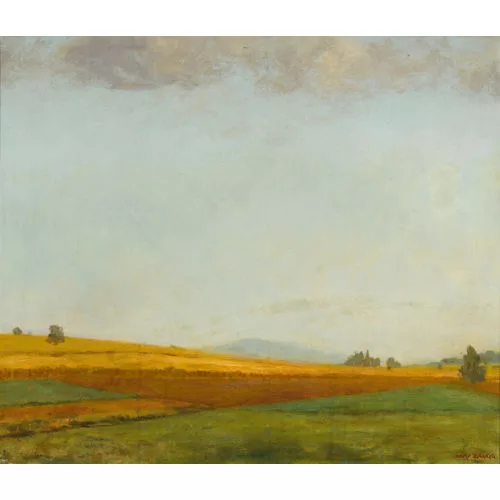 Hans Zaugg — Weite Feldlandschaft im Sommer.