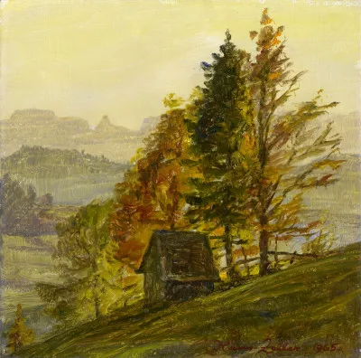 Hans Zeller — Sonniger Herbsttag bei Teufen, 1965
