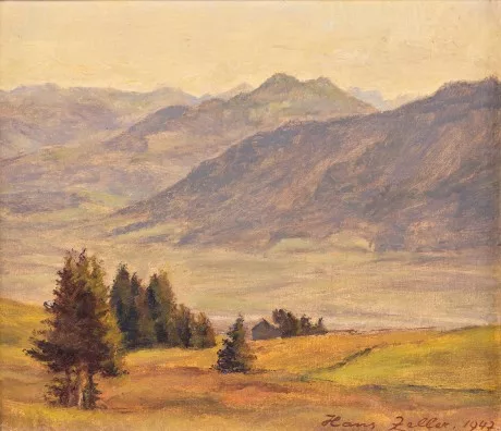Hans Zeller — Blick auf das Rheintal, 1947
