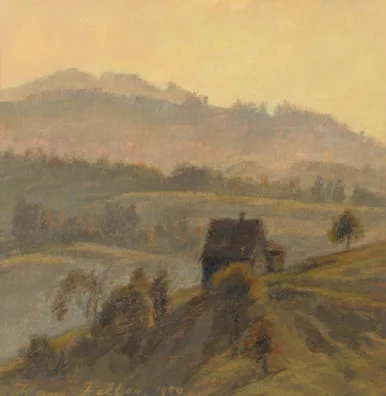Hans Zeller — Herbsttag bei Waldstatt (Gegenlicht), 1959