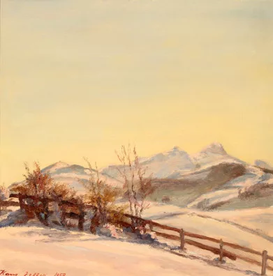 Hans Zeller — Wintertag. Hoher Kasten und Kamor, 1950