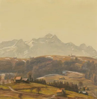 Hans Zeller — Vorfrühlingstag im Appenzellerland (Säntis), 1963
