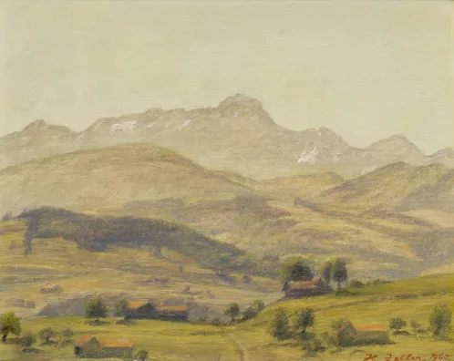 Hans Zeller — Sommermorgen. Säntis, 1960