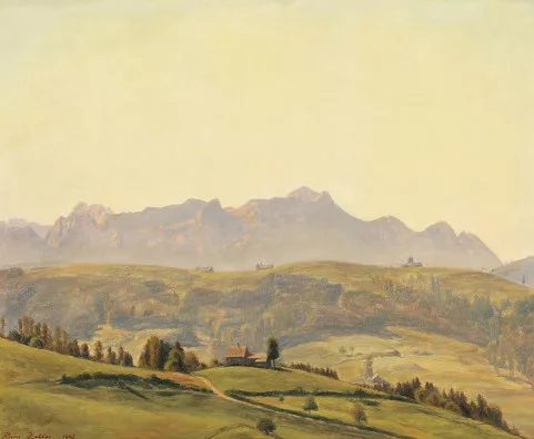 Hans Zeller — Morgensonne. Blick auf den Alpstein, 1947