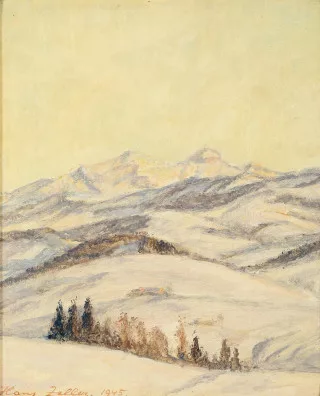 Hans Zeller — Wintersonne, Hoher Kasten und Kamor, 1945