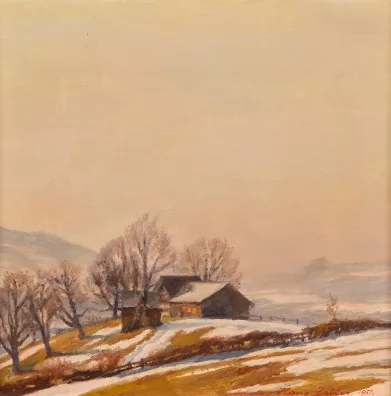 Hans Zeller — Vorfrühlingstag bei Teufen. (Berg.), 1957