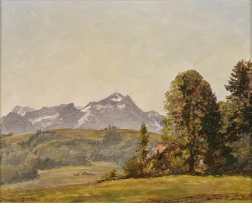 Hans Zeller — Blick auf den Säntis. Lortanne, 1977