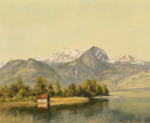 Hans Zeller — Frühlingslandschaft bei Sachseln, 1955