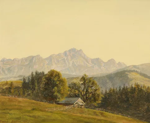 Hans Zeller — Abendsonne, Säntis, 1962