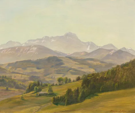 Hans Zeller — Vorsommertag. Blick auf den Säntis, 1966
