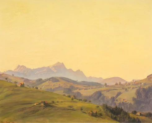 Hans Zeller — Blick auf den Säntis und Altmann, 1958