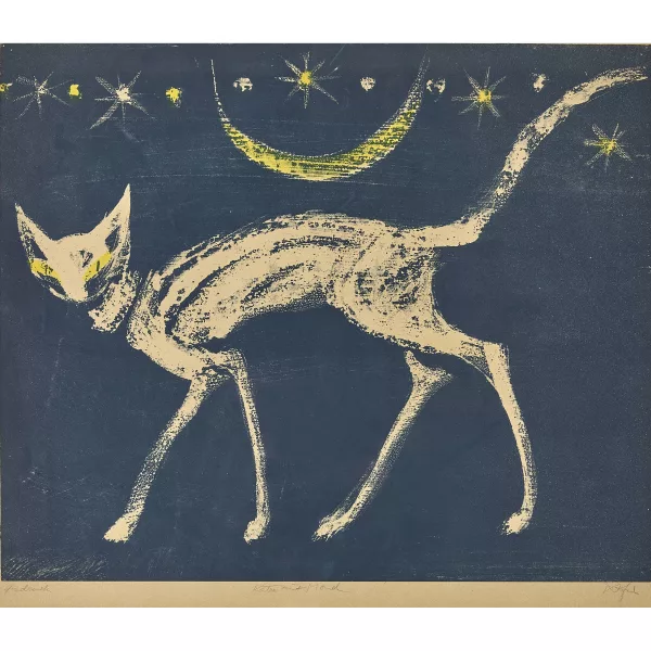 Hans Fischer — "Schreitende Katze".