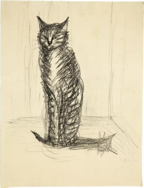 Hans Fischer — Sitzende Katze