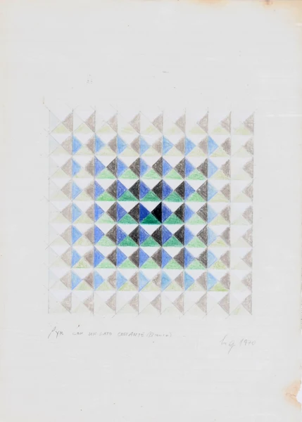Hans Jörg Glattfelder — Pyr con un lato costante (Bianco), 1970