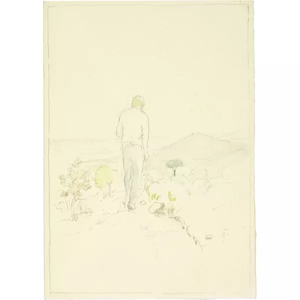 Heiner Kielholz — Wanderer. - Mann am Tisch. - Spaziergang — Galerie Kornfeld