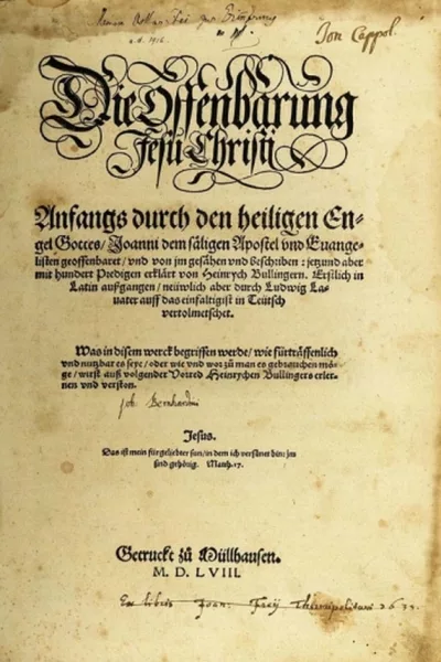 Heinrich Bullinger — Offenbarung Jesu Christi. 1558. - 1 Werk angeb.
