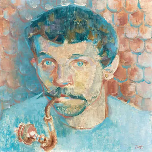 HEINRICH DANIOTH — Schächenthaler Bauer mit Pfeiffe (Schächenthal peasant with pipe). 1944. — Koller Auktionen
