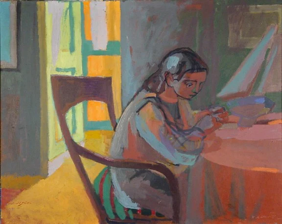 Heinrich Müller — Zeichnendes Mädchen, um 1935